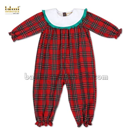 Red and green plaid girl bubble - BB2269